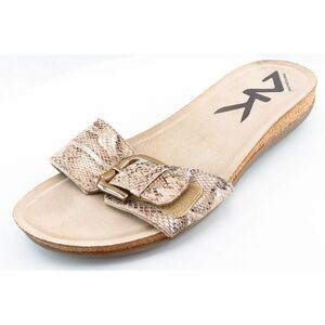 Anne Klein Slides Beige Synthetic Women‎ Shoes Size 7.5 Medium
